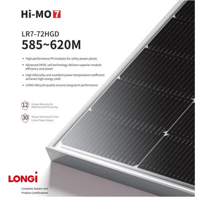 LONGI HI-MO7 LR5-72HGD 585W-620W LONGI HI-MO7 LR5-72HGD 585W-620W