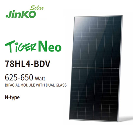 Jinko Solar 78HL4-BDV Tiger Neo 625W-650W Jinko Solar 78HL4-BDV Tiger Neo 625W-650W